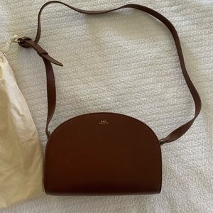 APC large leather half moon bag